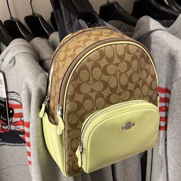 Coach Court Backpack In Signature Canvas
SV/Khaki/Pale Lime - Picture 11 of 16